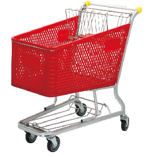 Steel and Plastic Supermarket Hypermarket Shopping Trolley