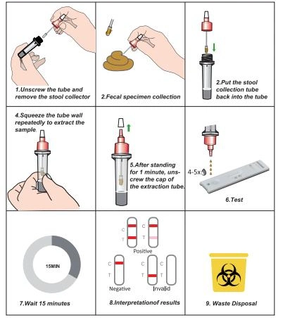 One Step H. Pylori Antigen Test HP Check Stool Test Home