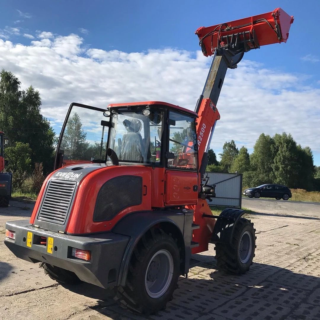 Everun CE-zugelassener 2,5t Er2500 Micro Telehandler Multifunktions-Kleindiesel Bucket Compact Telescopic Mini-Radlader