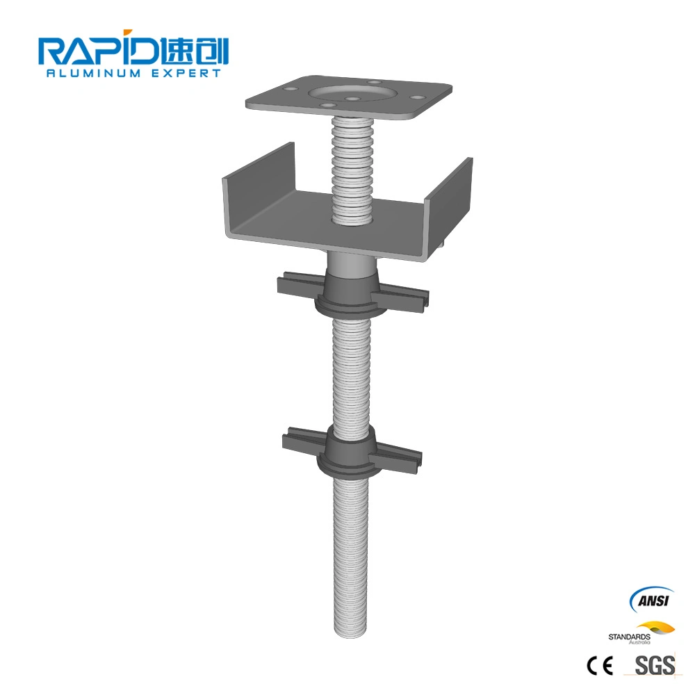 Steel Adjustable U Head Scaffolding Prop Screw Swivel Toe Jack