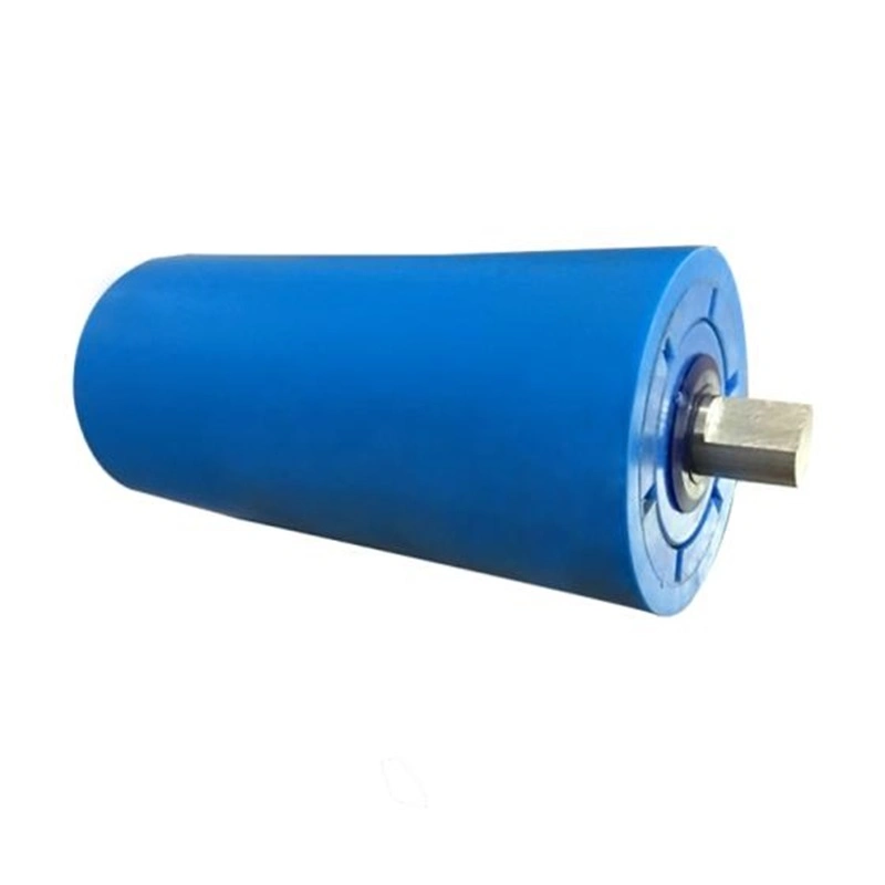 Rubber Conveyor Belt Roller Carrying Idler Return Flat Roller Steel/Plastic/HDPE Idler Roller Belt Idler Conveyor Roller