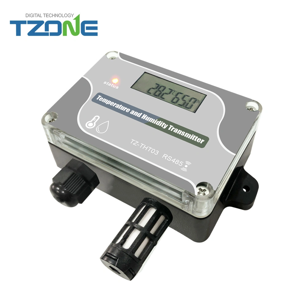 Tzone diferencial de la pantalla digital RS485 transmisor de temperatura y sensor de humedad