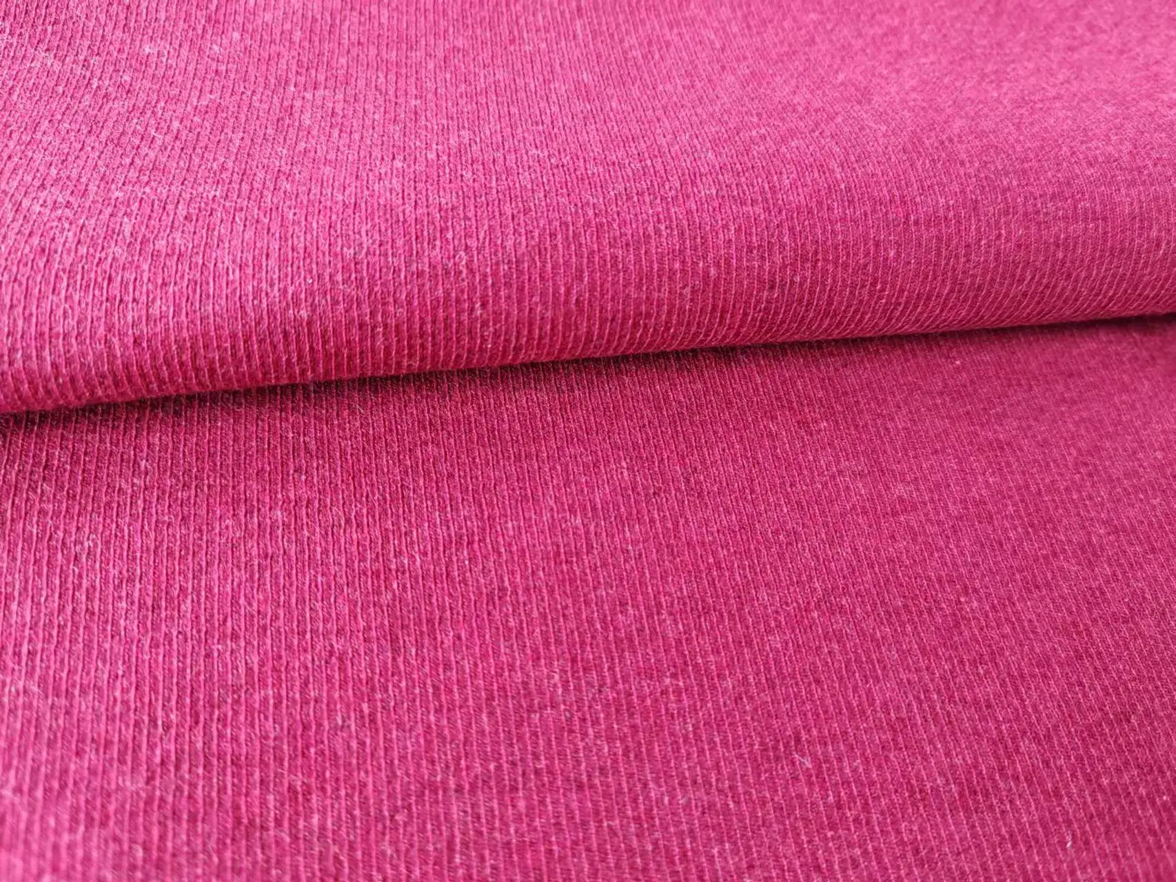 Organic Cotton Spandex Top-Dyed Melange 2*2 Rib Wholesale/Supplier High quality/High cost performance Knitted Fabric for Garment Bedding Toy