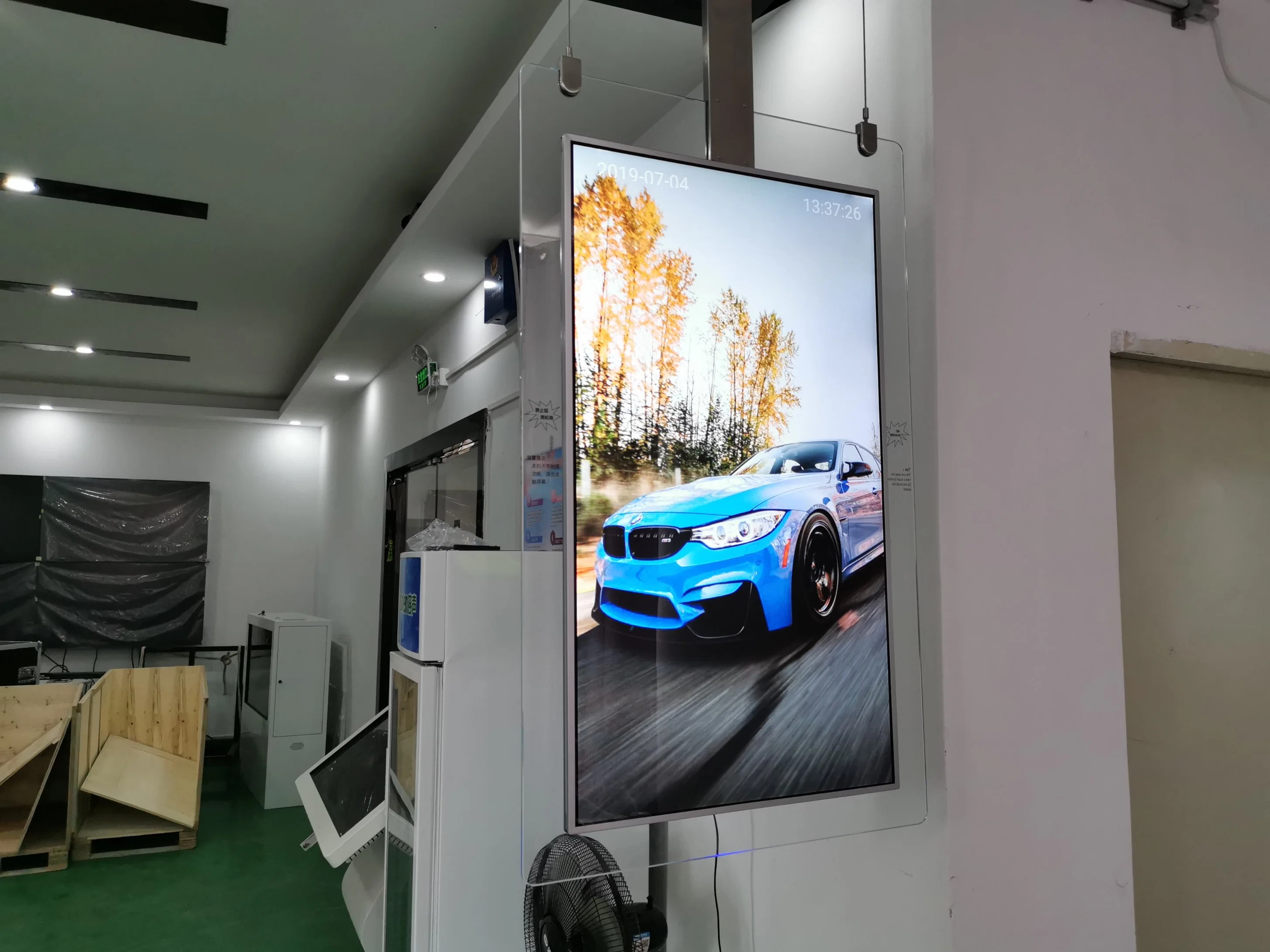 Ультра тонкие напольные двухсторонний OLED-дисплей для рекламы Digital Signage киоск Media Player