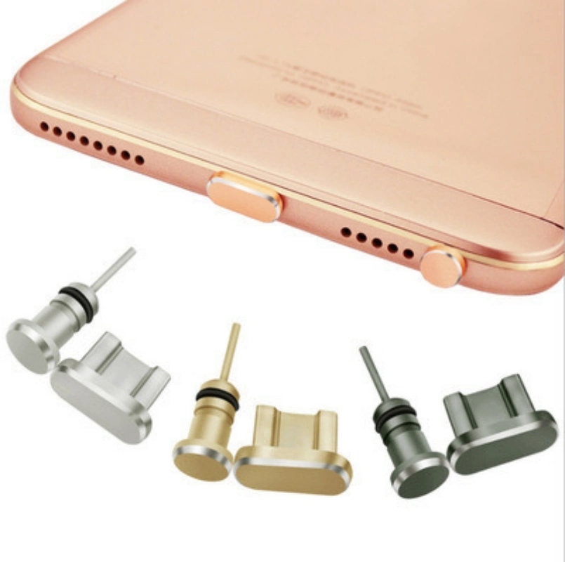 Android Metal Aluminium Alloy Mobile Phone Dustproof Plug