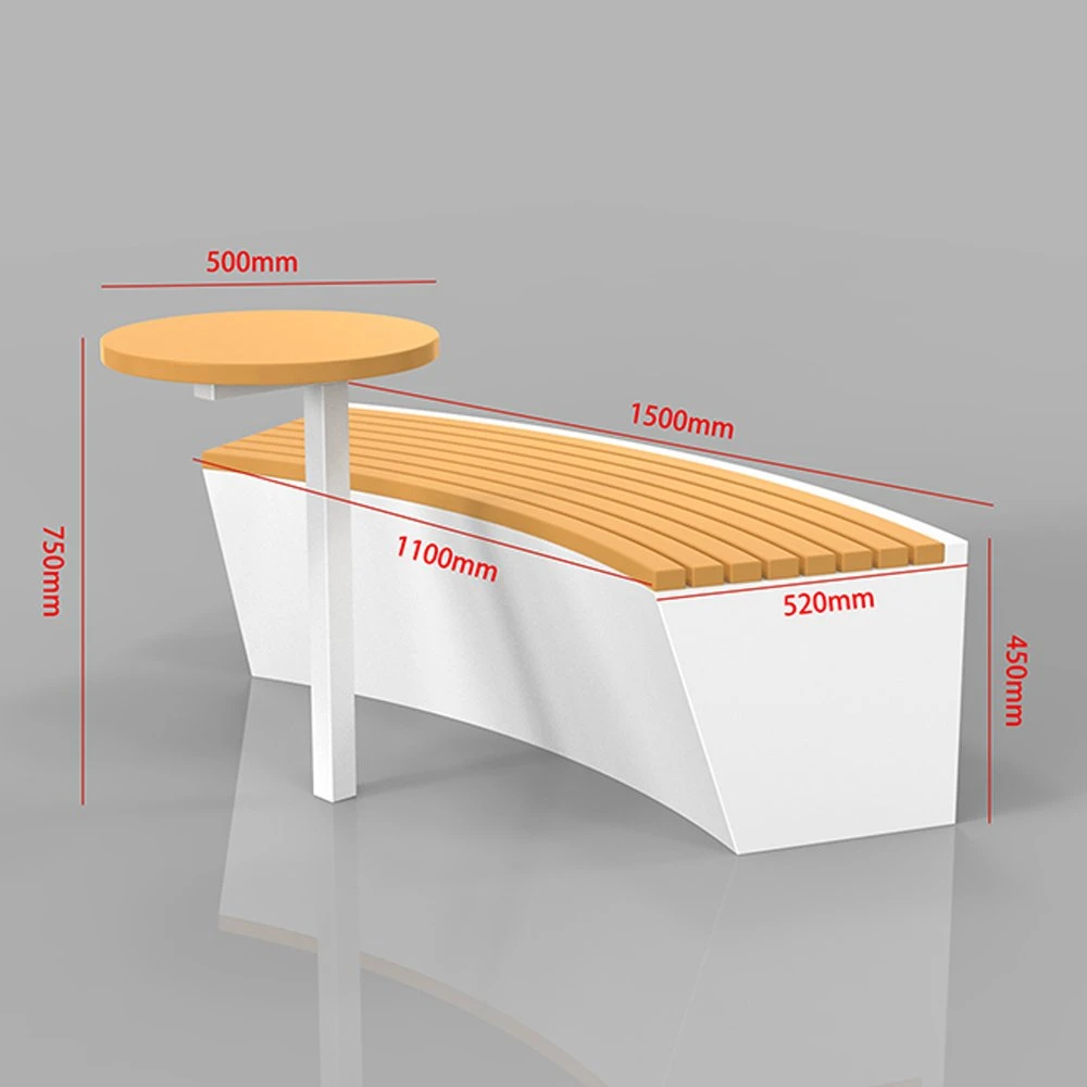 Customized Outdoor Rest Chair with Small Table and Backrest