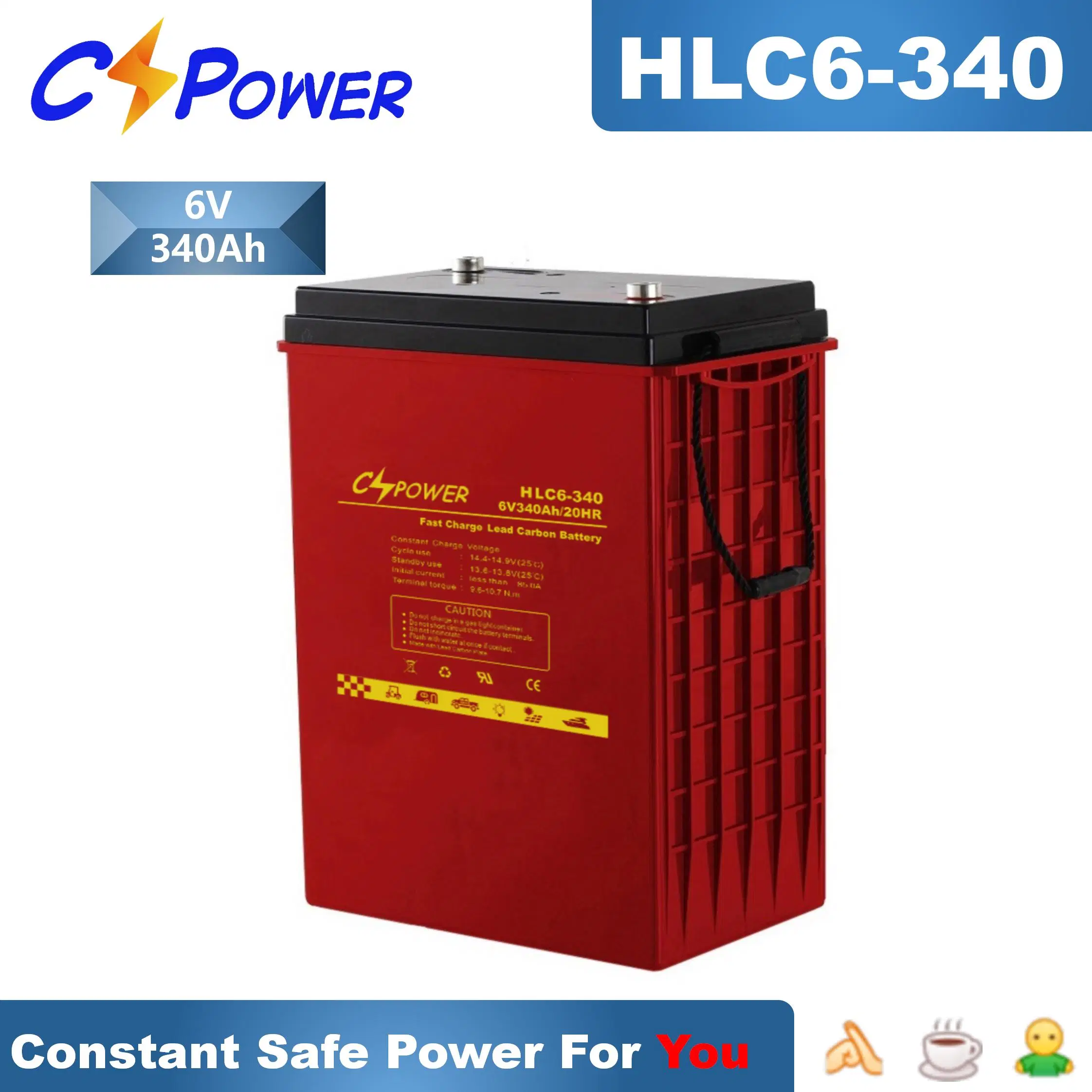 Cspower Battery Hlc 6-400 Fast Charge Long-Life-Lead-Carbon-Battery/UPS-Battery/Inverter-Battery/Maintenance-Free Battery/Energy-Storage-System-Battery