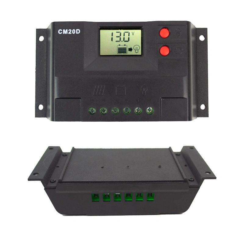 Gcsoar 50A PWM Solar Charge Controller with Light Control Time Control Dual USB Output