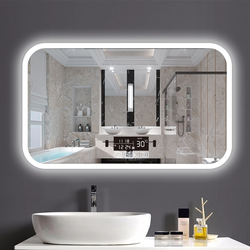 Miroir de courtoisie avec capteur tactile de lumière LED Antifog