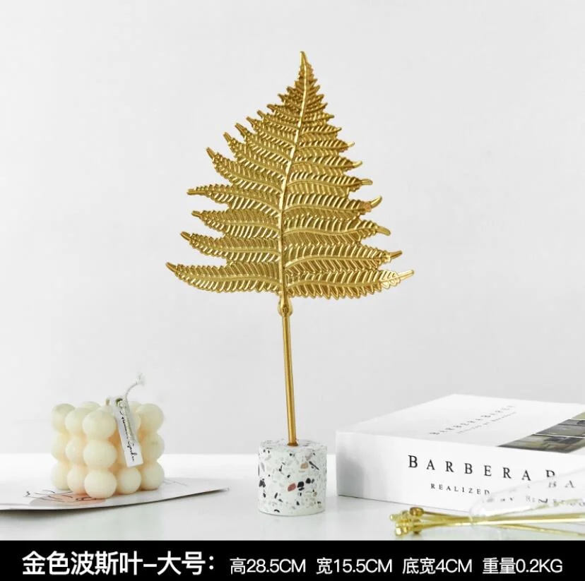 Creative Golden Leaves Simple Decorations Wine Cabinets Home Living Room TV Cabinets Desk Tops Turtle Leaves Home Decors