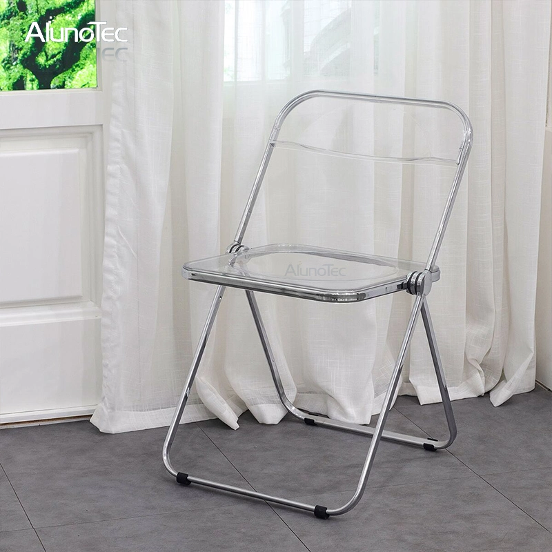Cadeira de Plástico de qualidade de grossista de dobragem de metal como cadeiras de jantar