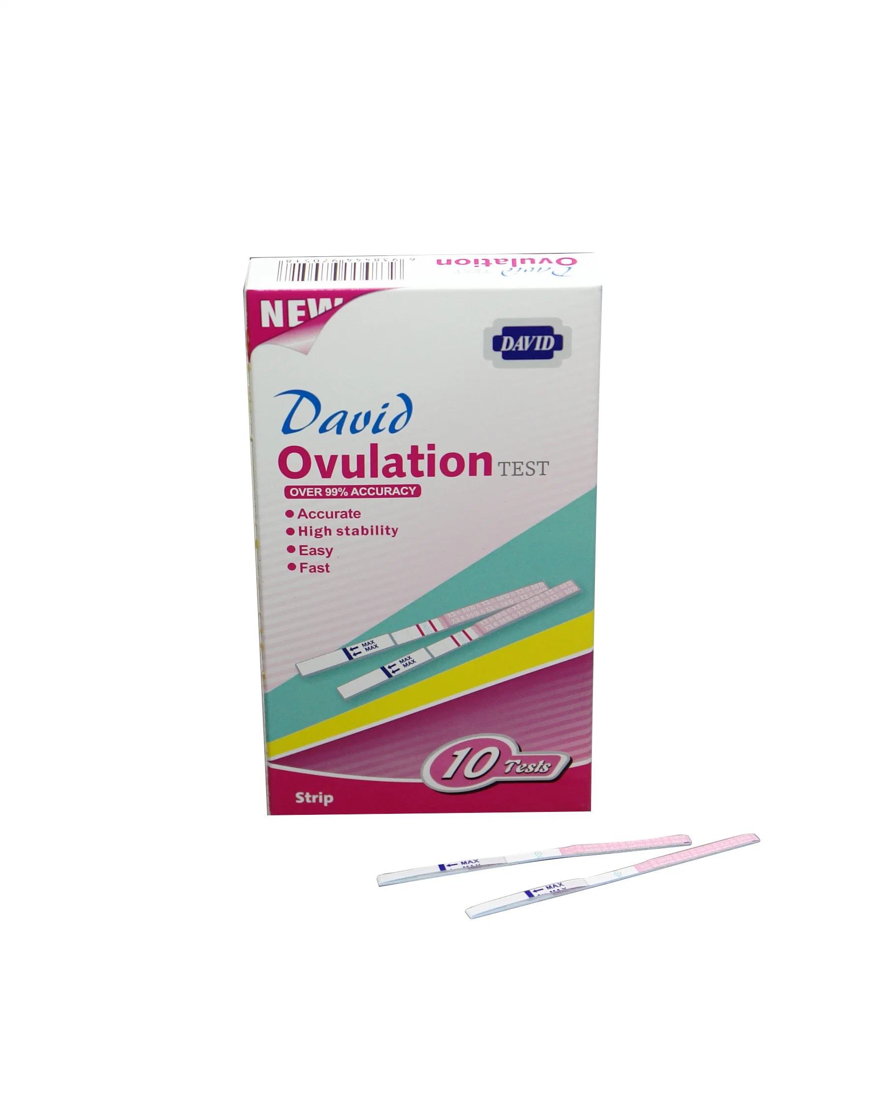 ديفيد 99% دقة OEM Home Use Urine LH Ovulation Test مجموعة الأدوات