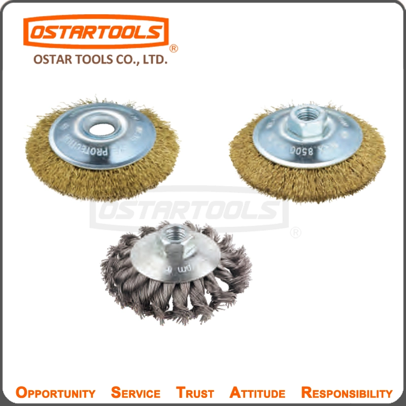 Industrial Use OEM Polishing Cleaning Industrial Brass Wire Wheel Brushes with High quality/High cost performance 