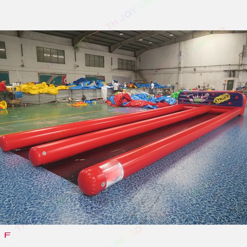 8X3m Inflatable Human Bowling Pins Lane Sport Game