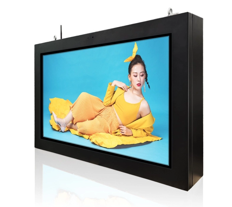 Wall Mount Outdoor Advertising Machine Lightning Protection Equipment Water Resistant Digital Signage Display