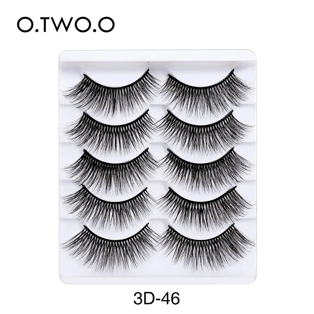 О. 2. O Новые продукты 3D Fake Eyelashes 5 пара естественных локонов толстые трехмерные имитационное фиктивное имитация поддельные ресницы 3D-46