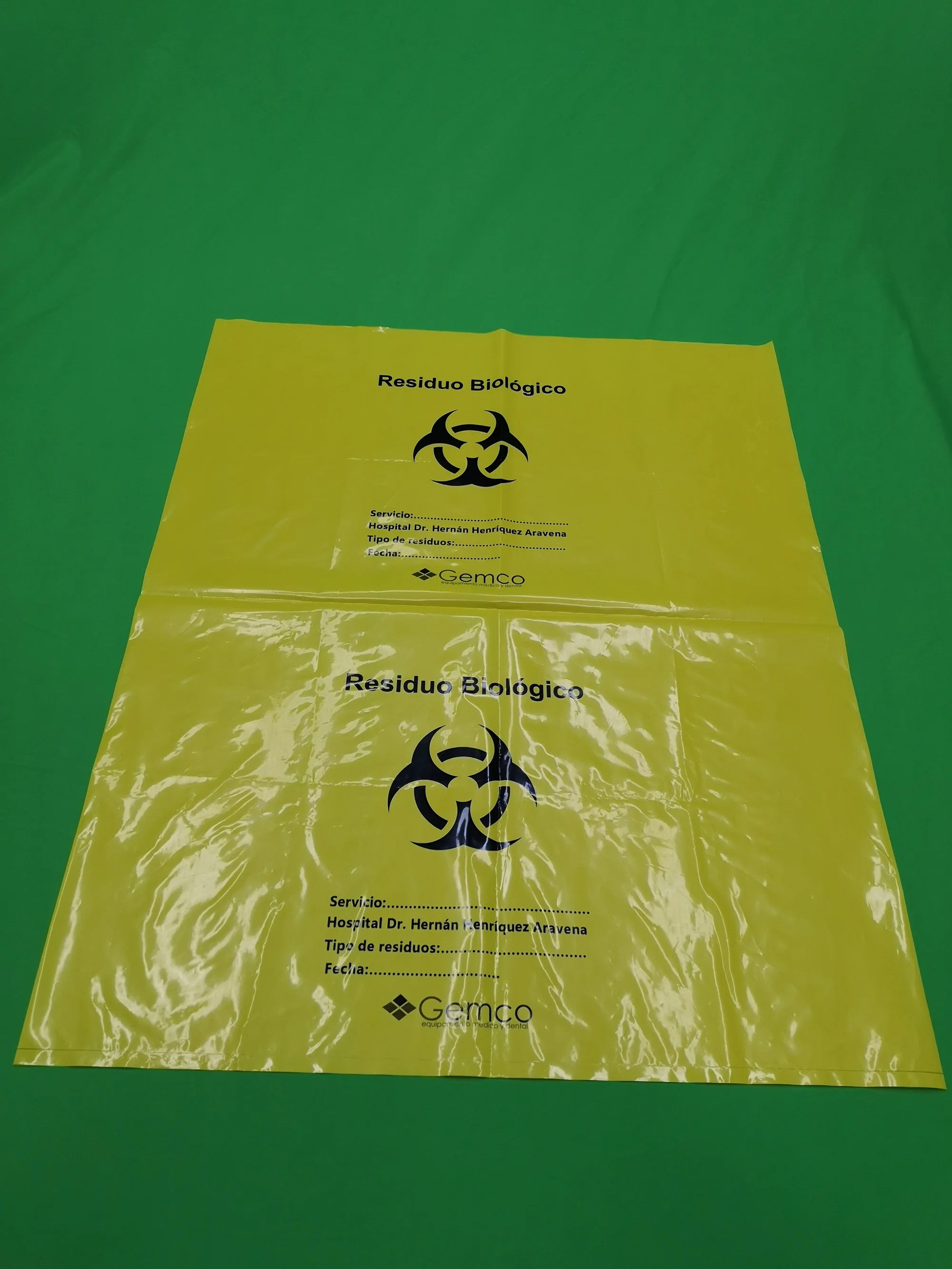 Yellow Bio Security Waste Bags, Bio Security Refuse Bags, One Side Printed