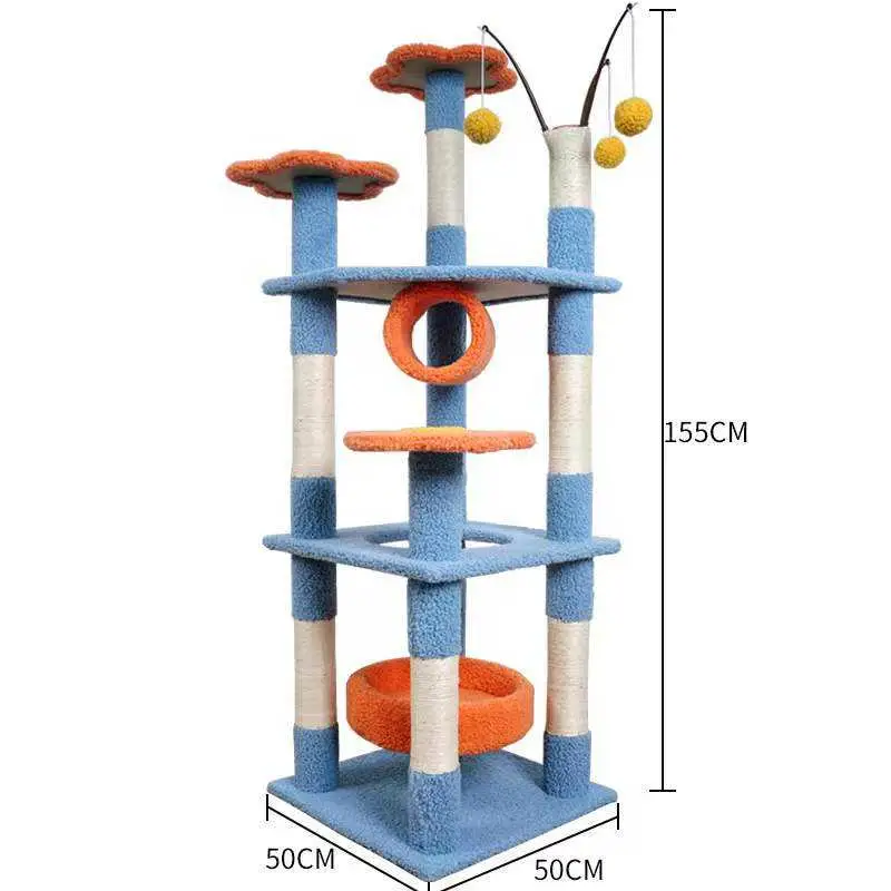 إمداد المصنع المباشر بمصنعي المعدات الأصلية (OEM) ومصنع المعدات الأصلية (ODM)، Cat Tree متعدد الوظائف منزل