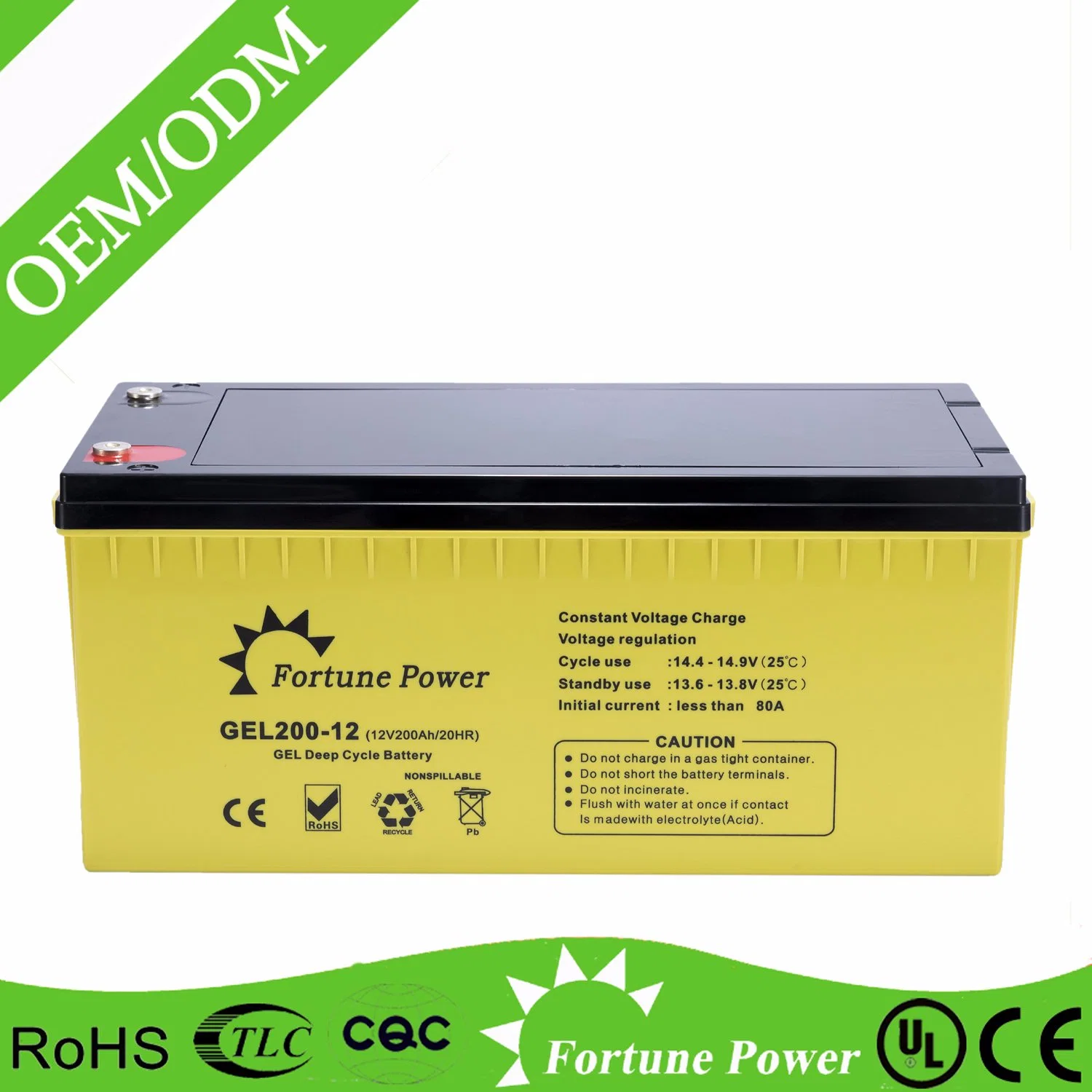 12V200ah Deep Cycle Gel Batterie für Solar Power System