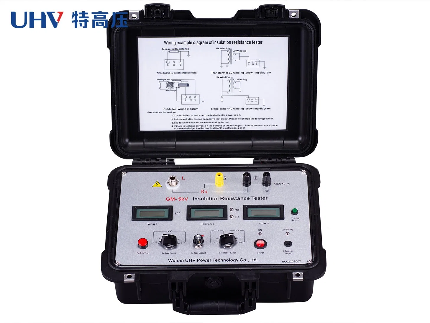 Electirc GM-5kv Handheld Portable Premium Digital High Voltage 10kv Diagnostic Insulation Resistance Tester