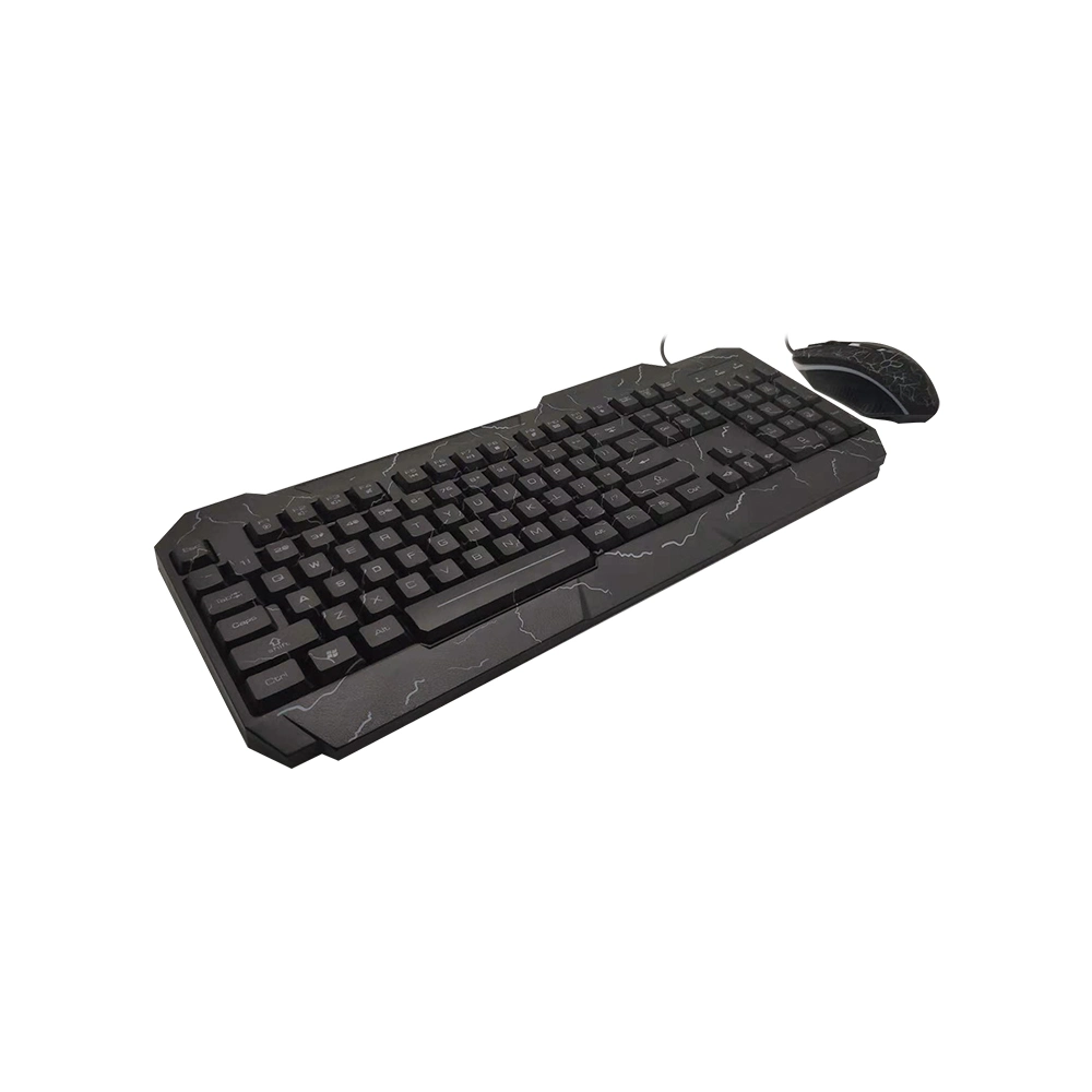 Factory Customize Logo Keyboard Colored Crack Support Wired Gaming Keyboard and Mouse