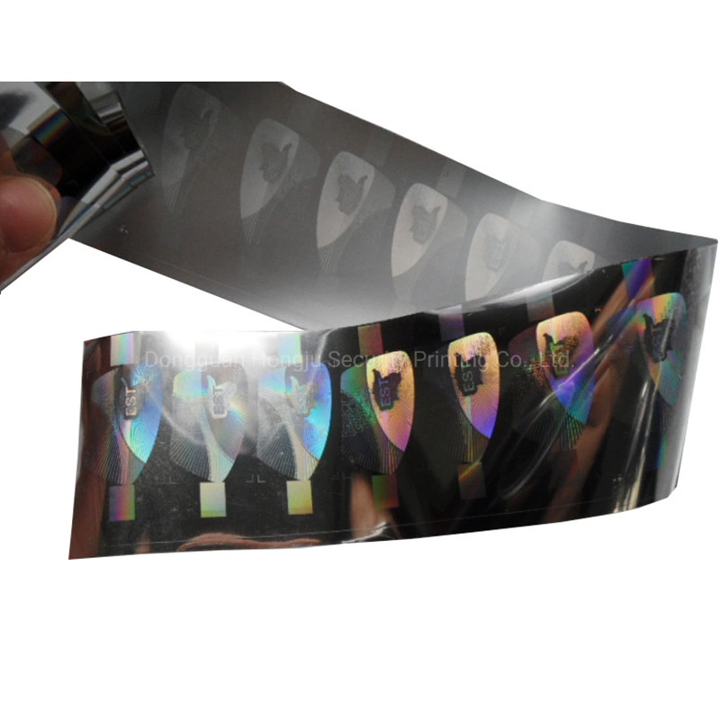 Custom Made Pet 3D Holographic Hot Stamping Transfer Anti-Counterfeiting Laser Foil Strip Label Sticker Hologram