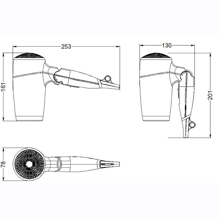 Habitación de Hotel Secador de pelo Secador de pelo plegable Electrodomésticos