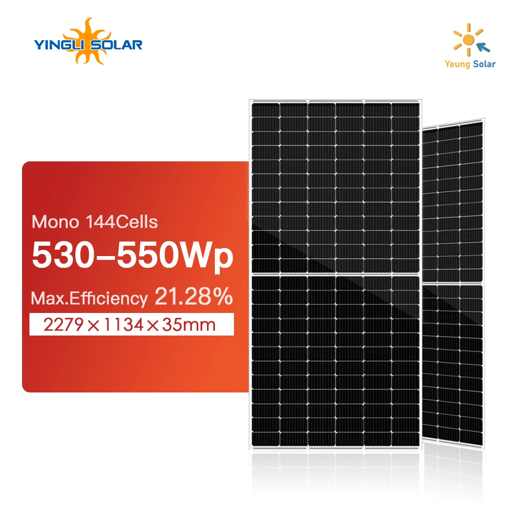 Hoher Wirkungsgrad guter Preis Yingli 530-550W Mono PERC Solarmodul mit CE, TÜV