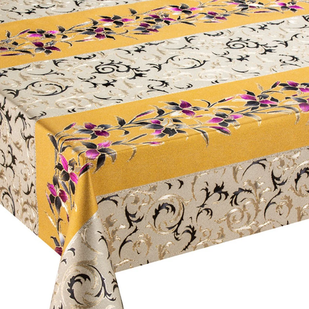 Indian Catering Decor Polyester Brown Black Gold Table Cloths India