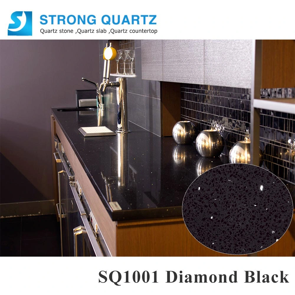 Black Diamond /Steller/Mirror Quartz Stone Vanitytop