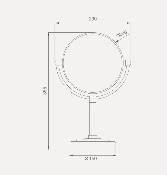 Double Side 3X Bathroom Round Makeup Mirror