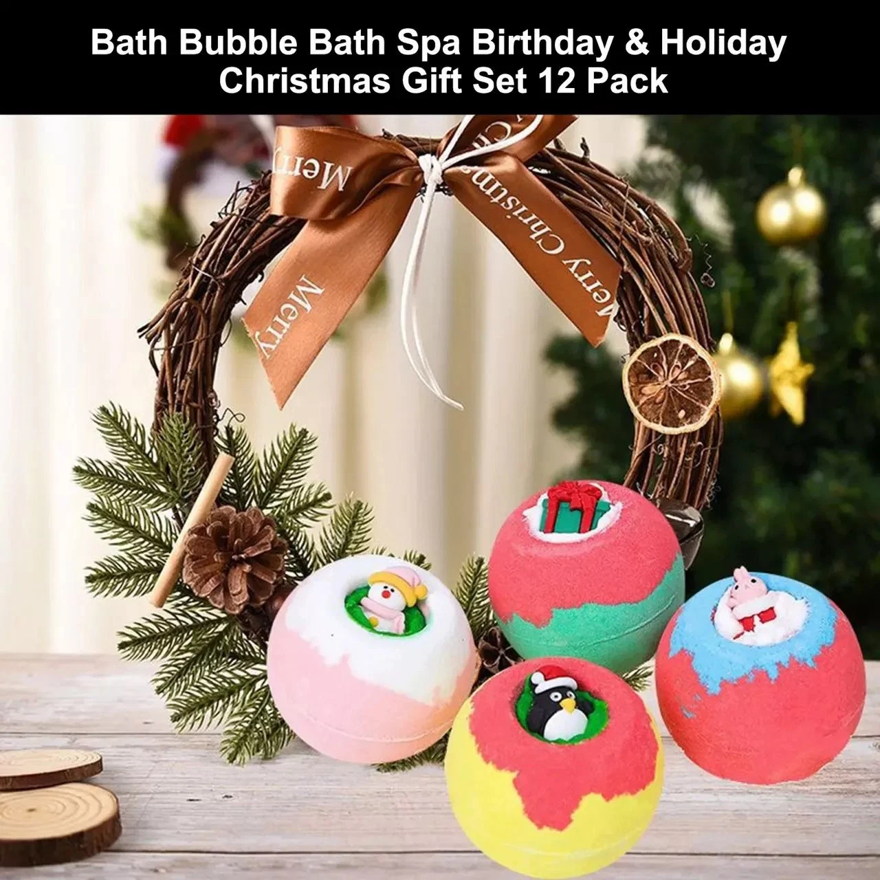 Customized Packing Private Label Bath Bomb Manufacturers Christmas Set Repair Damaged Skin