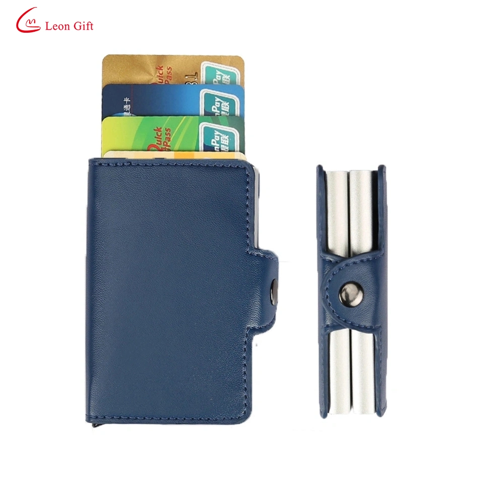 RFID Blocking Pop up Synthetic Soft Leather Business Wallet ID Credit Card Holder