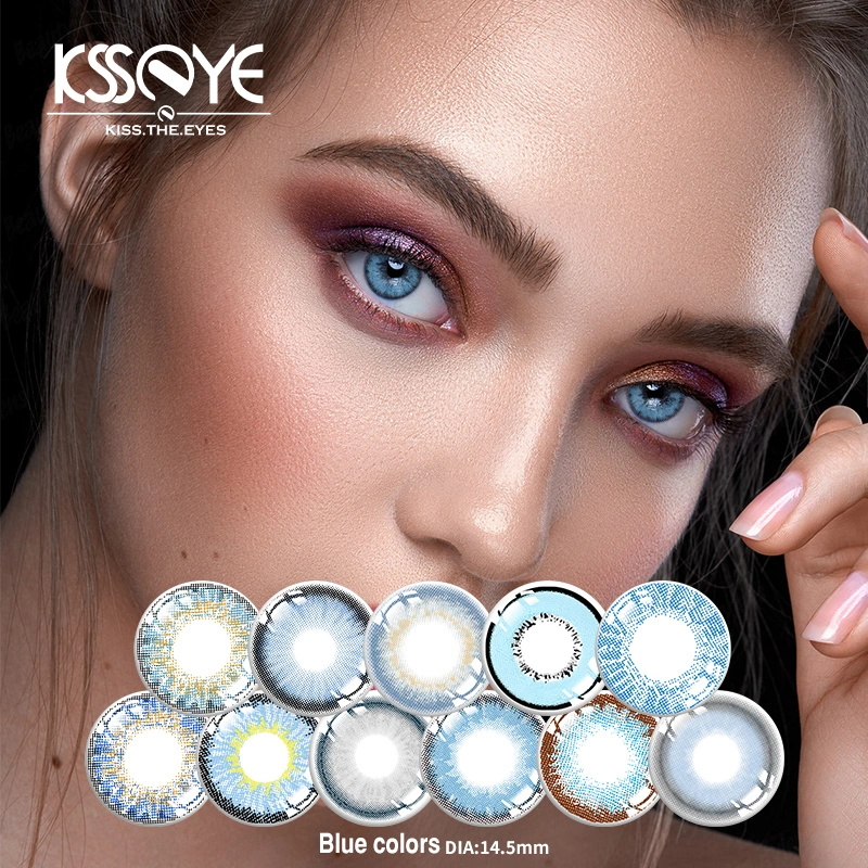 Цветные контактные линзы OEM Natural Color Eyes 2PCS для Линзы для глаз с голубым глазом, заказные для косметических видов