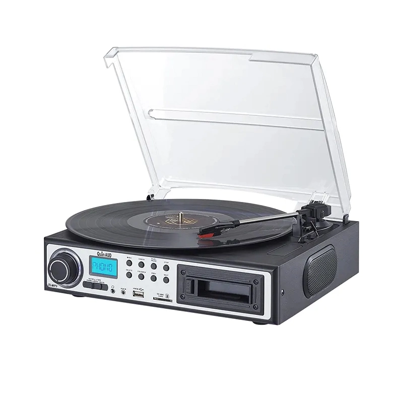 Platine vinyle lecteur de cassettes enregistreur avec cassette