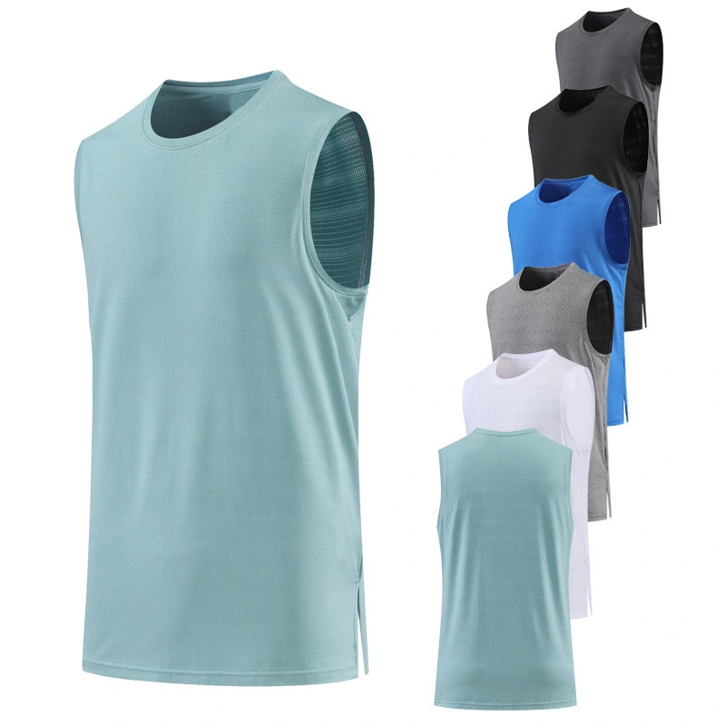 Hot Selling Custom Print Heavyweight Men's Muscle Vest Summer Athletic Sleeveless T Shirt Oversized Tank Top