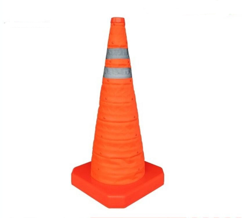 Small Recycle Portable Flexible Adjustable Retractable Collapsible ABS Base Safety Cone Sign