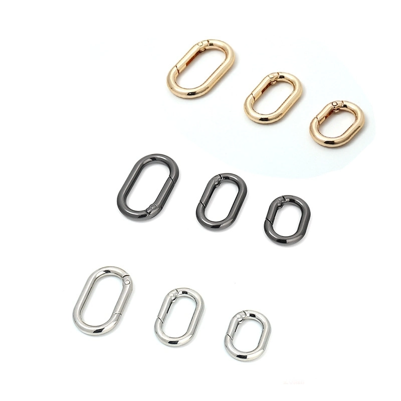 Zinc Alloy Egg Buckle, Oval Dog Buckle, Metal Denier Spring Buckle, Open Spring Ring Bag Button Hardware Accessories