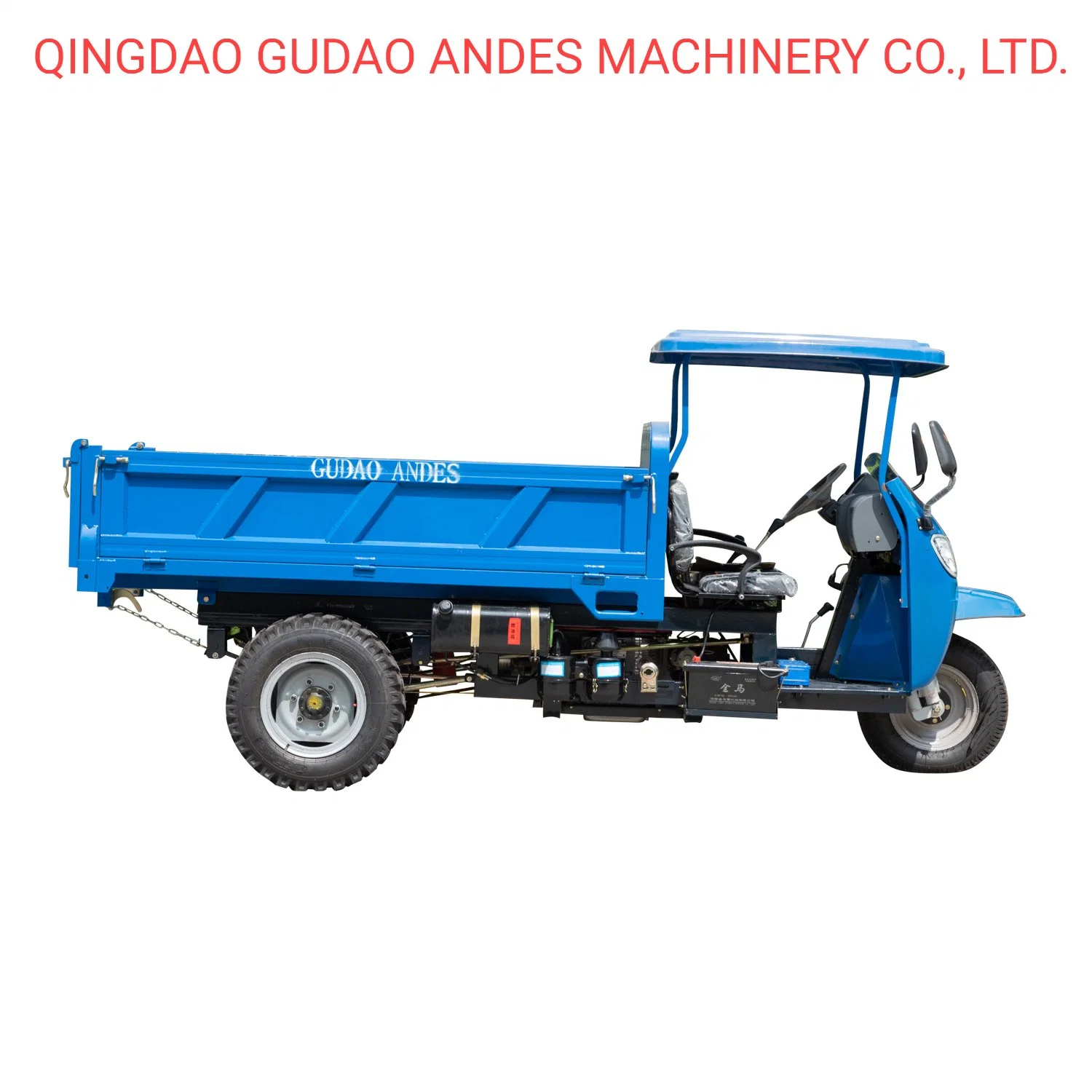 Three Wheel Truck Tricycle with Rops/Diesel Tricycle with 3 Ton Loading Capacity and Sunshade/Guta/Light Truck Three-Wheeled Tricycle Guta