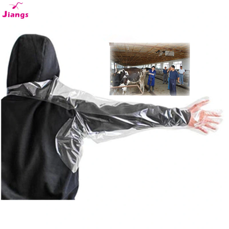 High Quality Disposable Arm Length Palpation Glove HDPE / LDPE / PE Glove with Long Sleeve