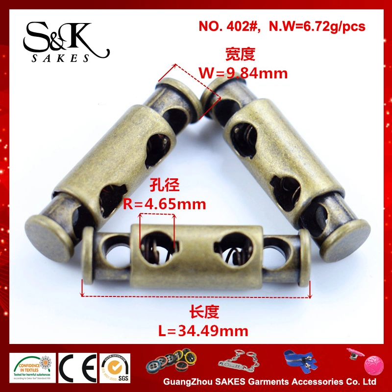 Classical Anti-Brass Color Metal Zinc Alloy Stopper for Clothes