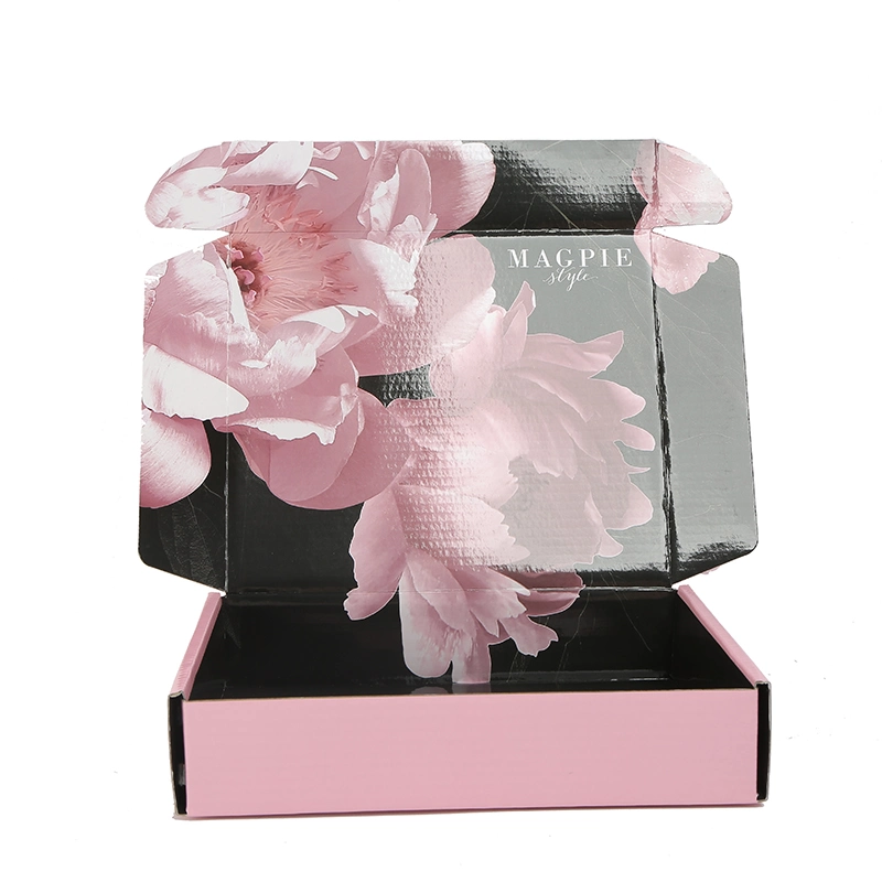 Pink Color Corrugated Paper Flower Gift Box