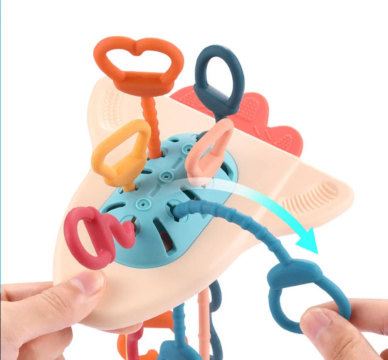 Tirer la chaîne personnalisée Jstar Activité jouet Juguetes Sensoriales sensorielle Montessori bébé jouets souple en silicone pour 6-12 mois anniversaire Les Cadeaux