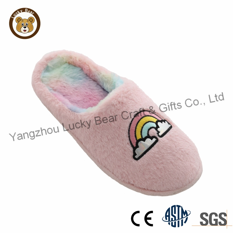 Disposable Indoor Hotel Slippers Fluffy Coral Fleece Lady Shoes