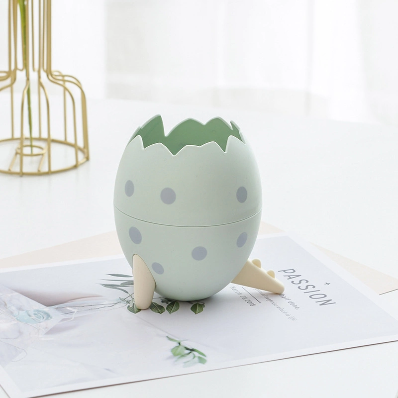 Organizador de secretária escritório escolar Estudante Stationery Cartoon Dinosaur Egg amovível Suporte de caneta engraçado