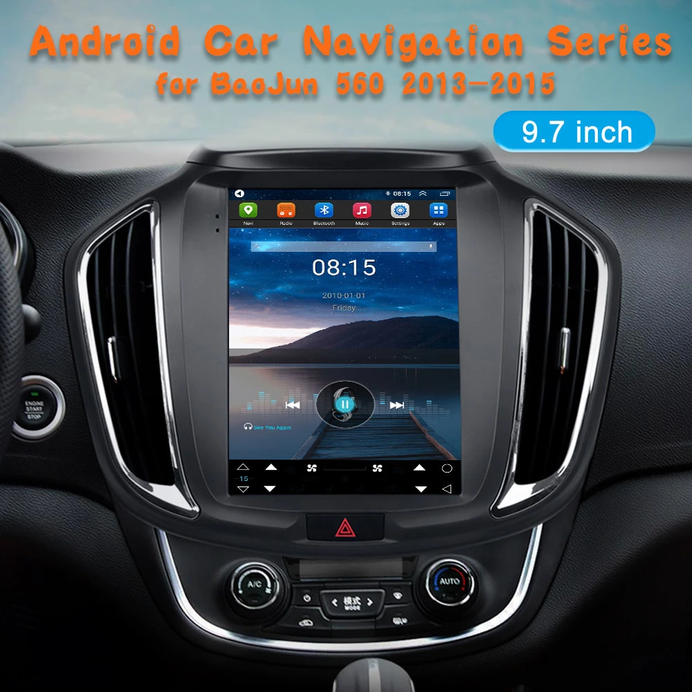 Android audio stéréo de voiture de la vidéo haute résolution pour Baojun 560 2013 2014 2015 2+32 GO LA NAVIGATION GPS