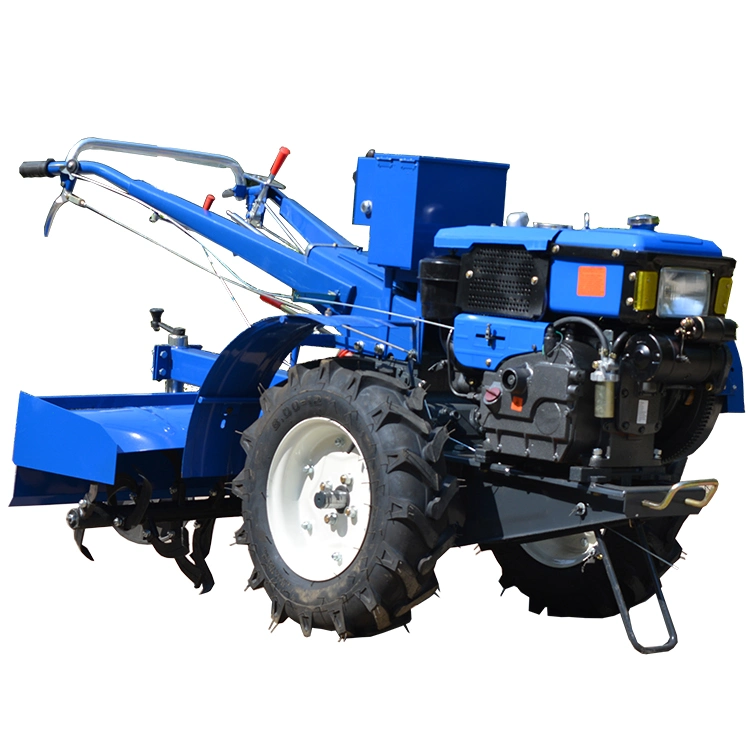 Best Selling Farm Machine Two Wheel Hand Held Walking Tractor Walk Behind Tractor with Power Tiller for Cultivator