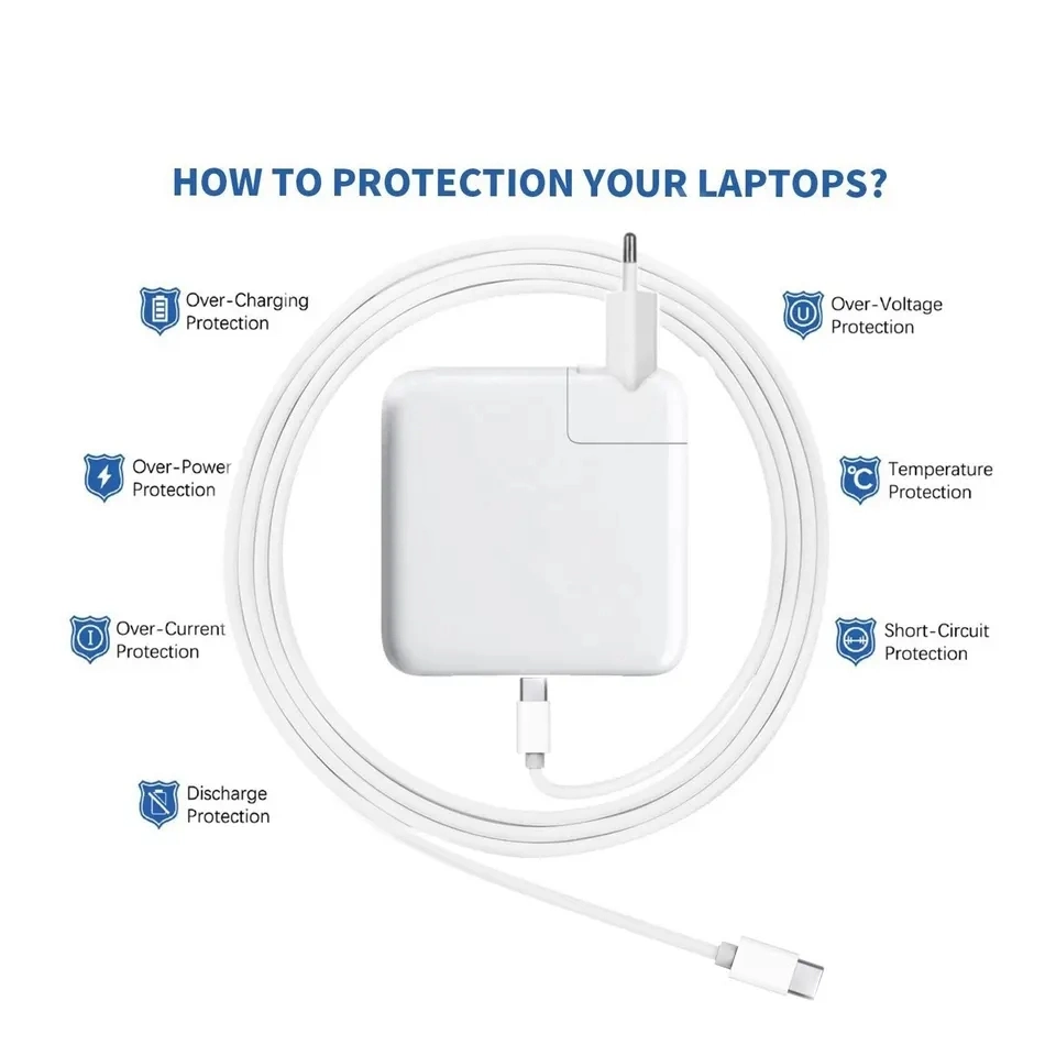 Wholesale/Supplier Factory Price Au EU Us UK USB-C 61W/87W/96W Laptop Power Adapter Suitable for MacBook Charger