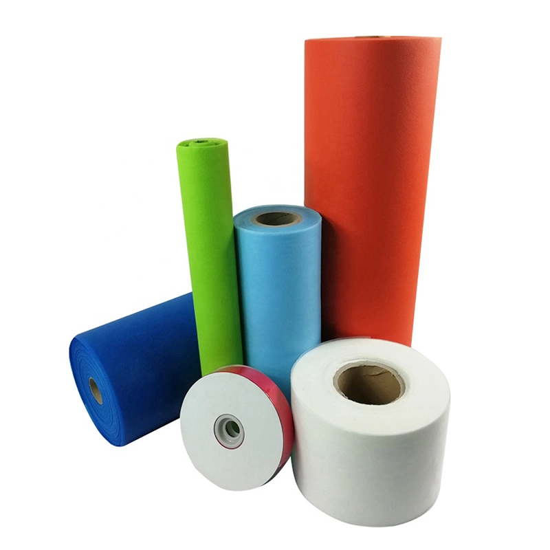 100% non-tissés en polypropylène TNT PP/PLA/RPET/Pet Spunbond Non-Woven Rouleau de tissu imperméable