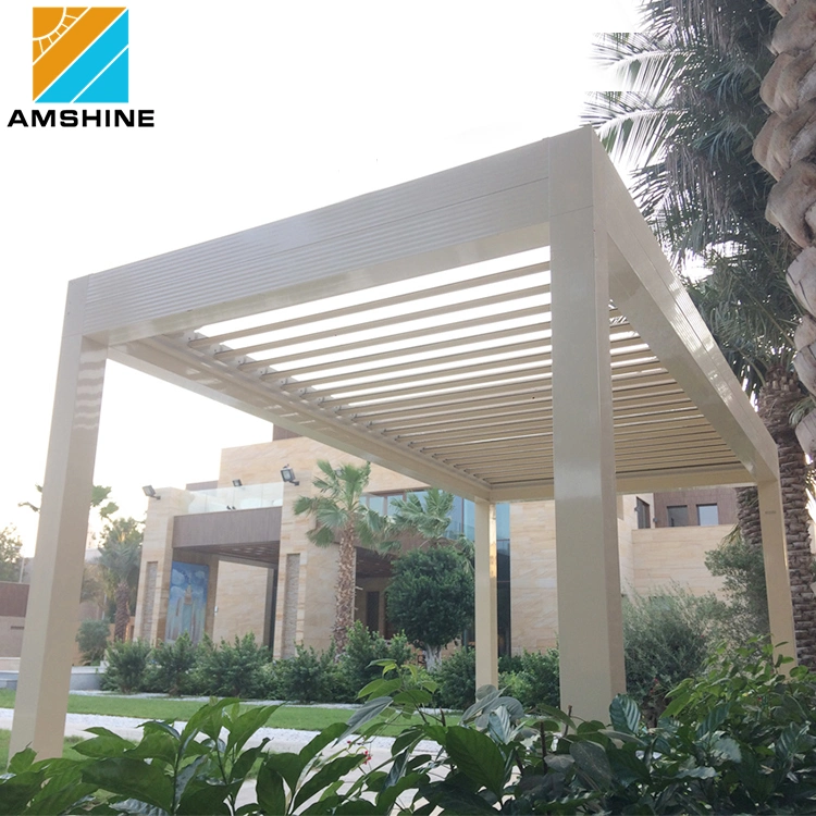 Luxury Motorized Arches Awnings China Garden Louvre Aluminum Profiles Outdoor Patio Gazebo Opening Louvre Roof Bioclimatic Pergola Aluminium Outdoor Furniture